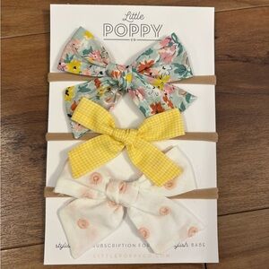 Little Poppy Co Headband Bow Set of 3 NEW